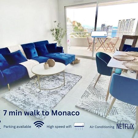 Luxurious Flat At 5 Min By Walk To Monaco, Free Parking And Sea View Lägenhet Beausoleil Exteriör bild